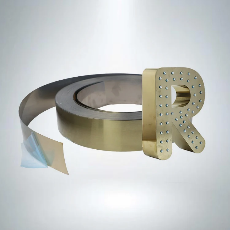 Наружная Водонепроницаемая матовая розовая Золотая катушка из нержавеющей стали, неоновые светодиодные полосы для украшения, фирменный знак