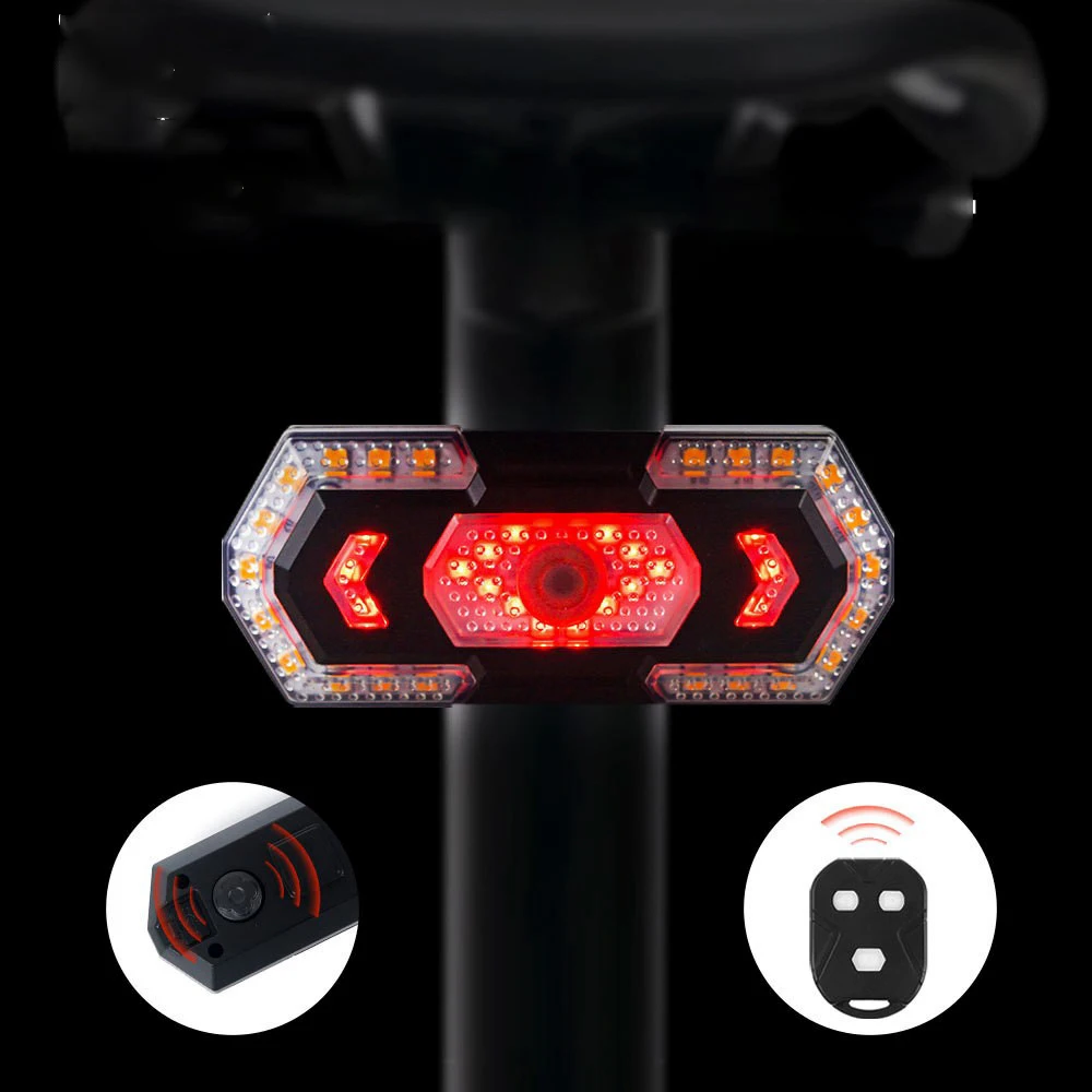 SY101 Wholesale Price IP65 Waterproof Brake Wireless led bike tail light with indicator Bicycle Tail Light USB Rechargeable