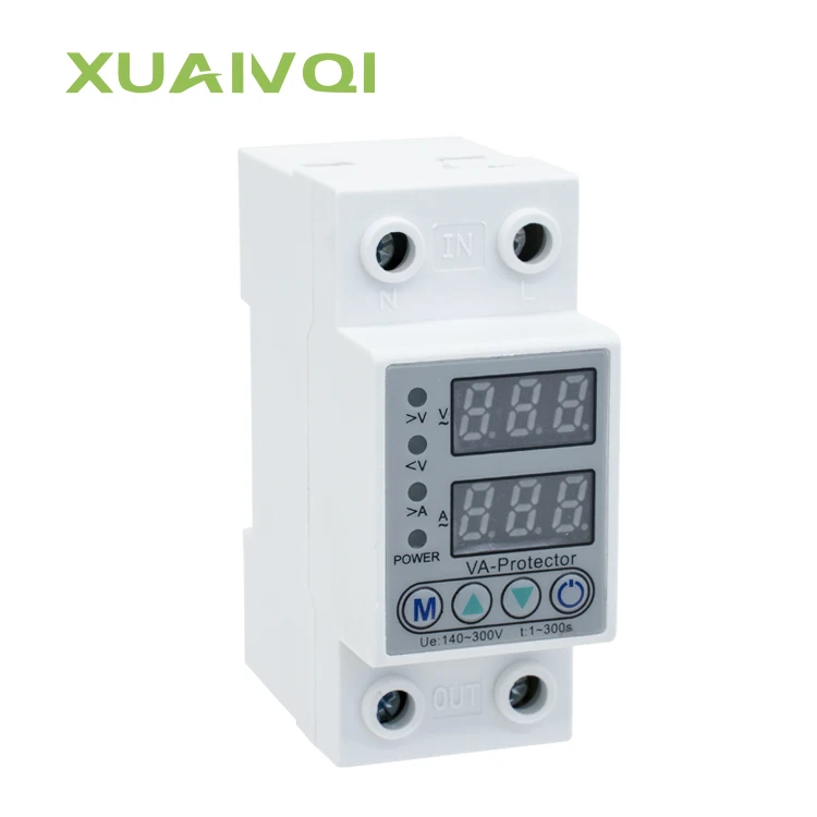 XUANQI 40A/63A 220VAC Over Current Voltage Protector