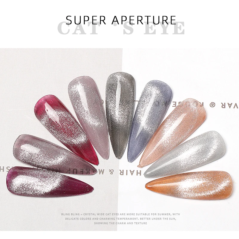 Global Fashion Magic Crystal Cat Eye Gel Polish Oem Magnetic Cat Eye Color Gel Nail Polish