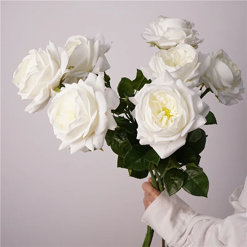 Wholesale Roses Artificial Flowers Real Touch Austin Roses Artificial Flowers For Wedding Home decoration
