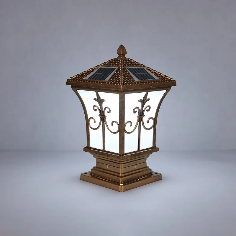 Solar Power LED Pillar Lamp Outdoor Garden Fence solar lamp post outdoor Yard