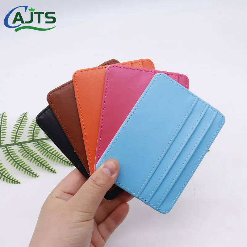 Factory Wholesale Supplier Diy Colour Credit Wallet Sublimation Leather Card Holder & Note Holder