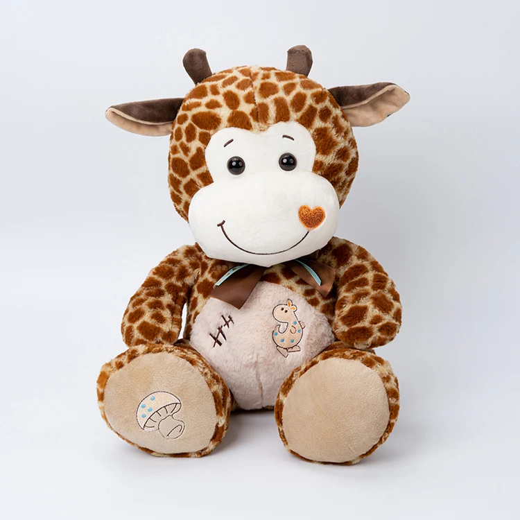 Wholesale various styles of beautiful plush custom cute stuffed soft giraffe plush toys