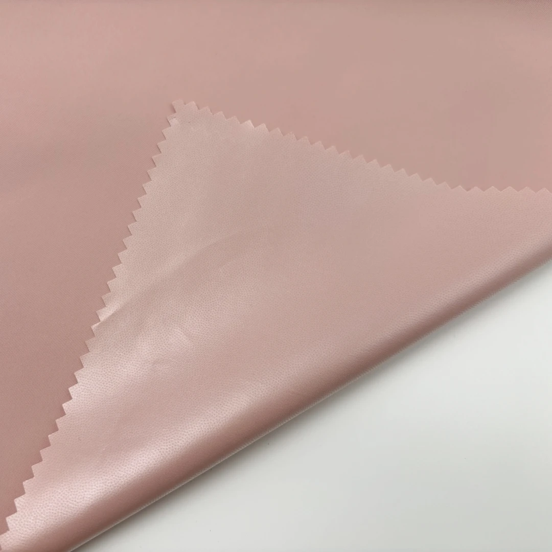 Customized Color 50D Pongee Fabric Waterproof 300T Bonded TPU 100% Polyester Fabric For Down Jacket Coat