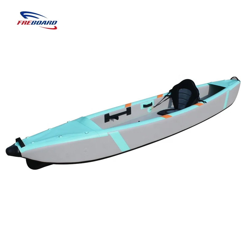 Inflatable Drop Stitch PVC 2 Person Fishing Kayak with adjustable footrest