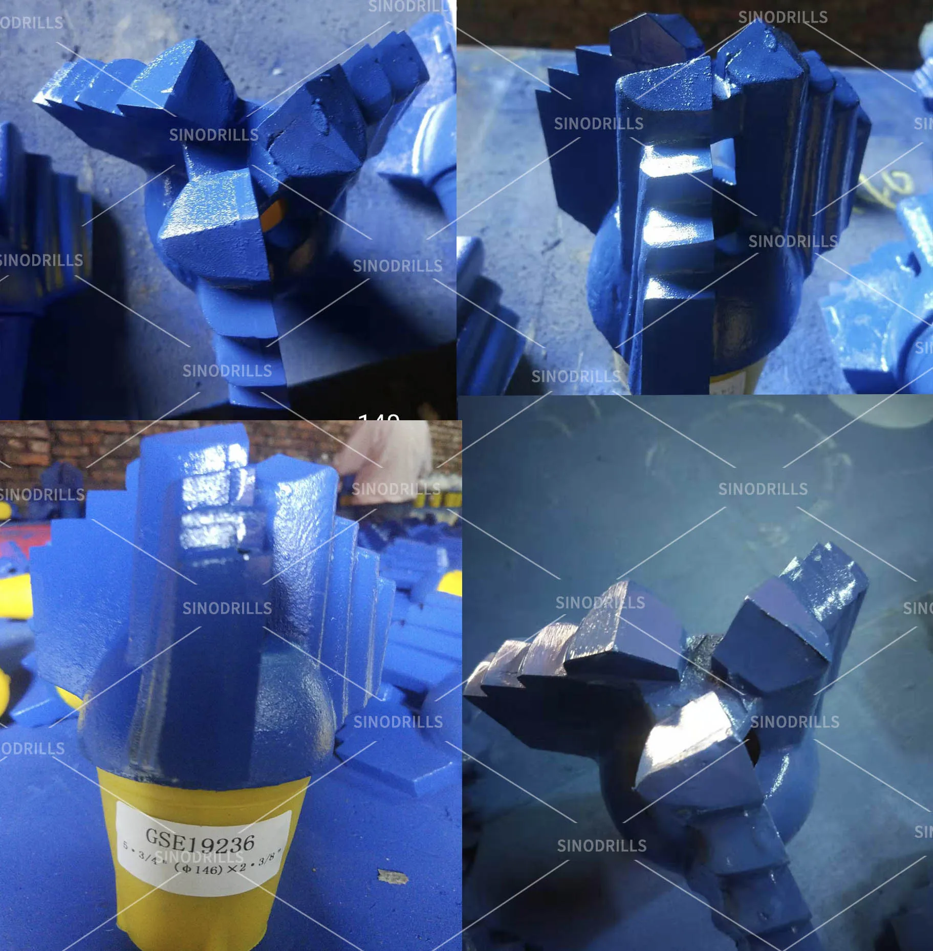 PDC Water Well Drilling Bits  9' Step Drag Bit with 4 Blades 229mm x 3 1/2' API REG Pin