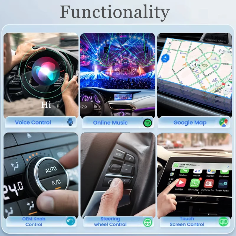 Mini Wireless ABS Car play auto Box vehicle system Supports Android Auto WiFi5 Bluet 5.0 Plug and Play Carplay Adapter