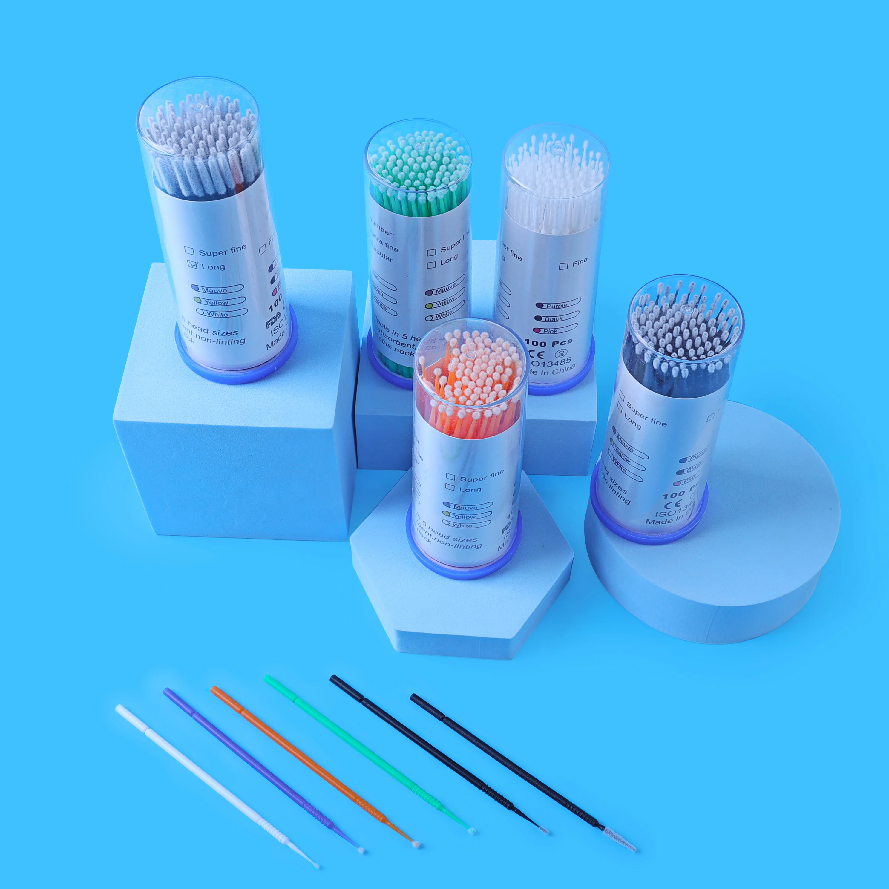 Disposable Micro Brush Applicator Individual Lash Removing Swab Mascara Brush For Eyelash Extension Tools