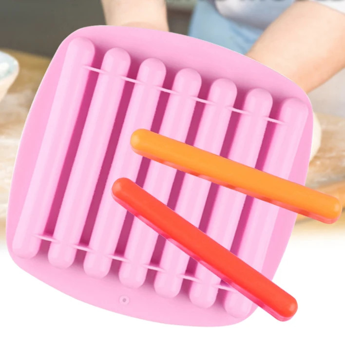7 Finger Biscuit Silicone Mold For Chocolate Candy Fingers Biscuit Cake Form Pastry Stick Cookies Cake Baking Decoration Tool