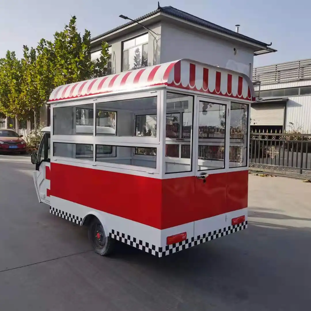 A Mobile Snack Cart For Making BBQ, Burgers, Hot Dogs Electric Food Truck With Full Kitchen For Sale