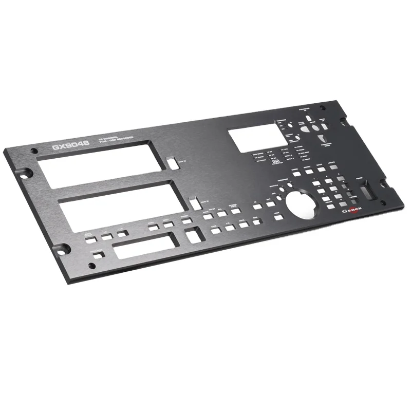 CNC machining Custom aluminum audio faceplate for amplifier