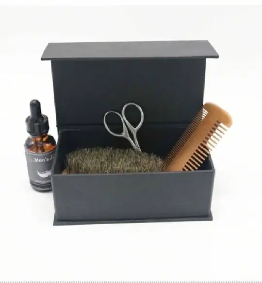 Мужская Расческа для бороды набор ухода Двусторонняя Стайлинг Чистящая дорожная портативная щетка бритья мужчин уход