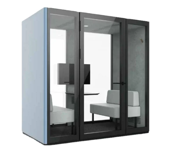 Meetco Eco-friendly Soundproof Office Phone Booth Telephone Booth Office Meeting Pods Fast Assemble Soundproof Booth