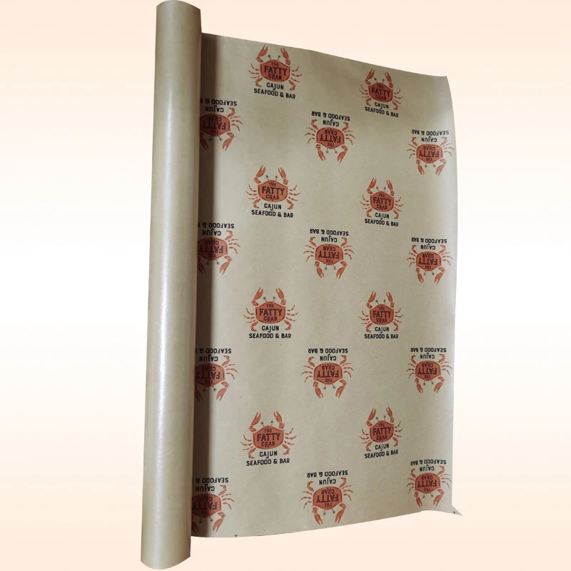 Biodegradable & disposable brown kraft table paper cover  oil proof & water proof eco- friendly with custom printing