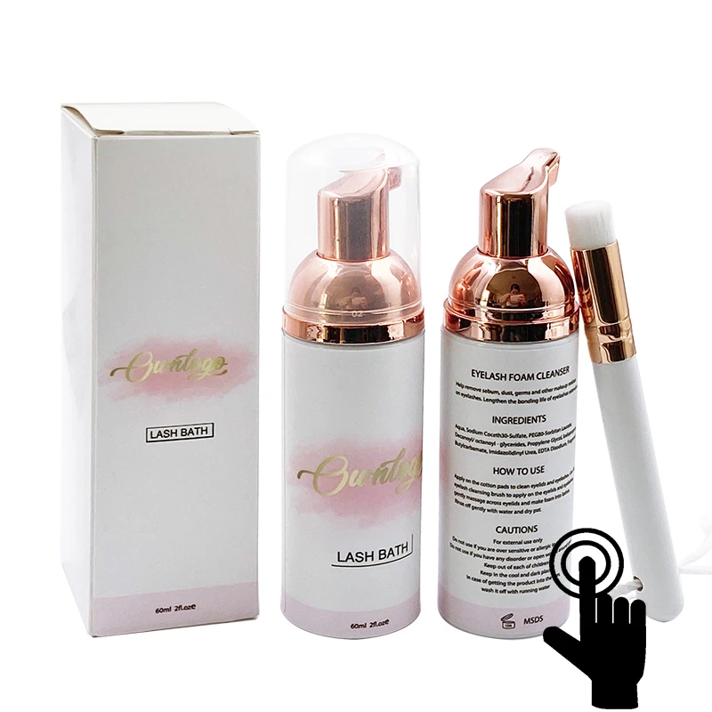 30ml 50ml 60ml DIY Editable Lash Cleanser Label Templates Lash Foam Labels Sticker