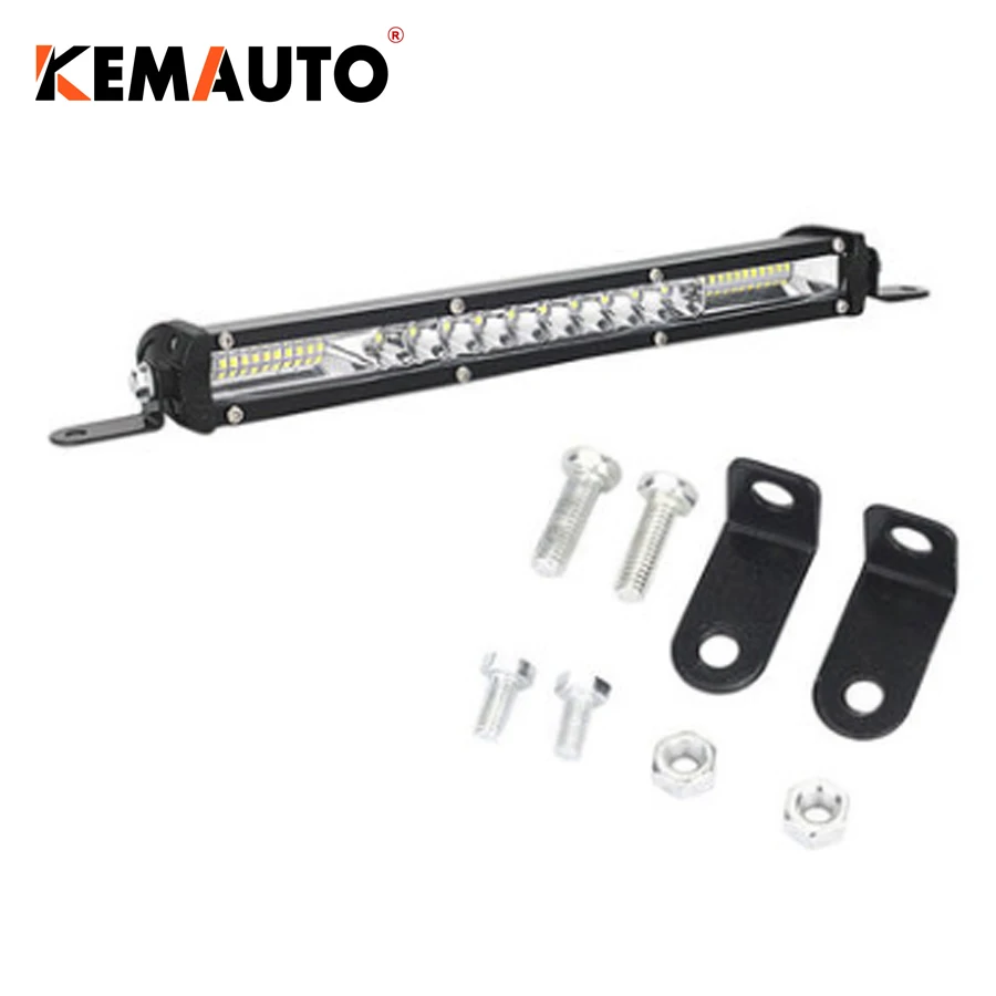 12 дюймов 90 Вт супер тонкий Однорядный водонепроницаемый светодиодный свет для вождения грузовика внедорожный автомобиль вилочный погрузчик лодка