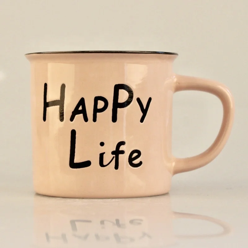 Custom ceramic mugs, ceramic mugs for promotion, color glazed ceramic mug
