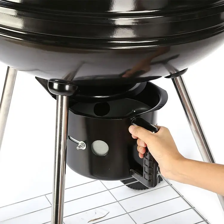 Black 22 inch garden kettle outdoor charcoal barbecue bbq grill