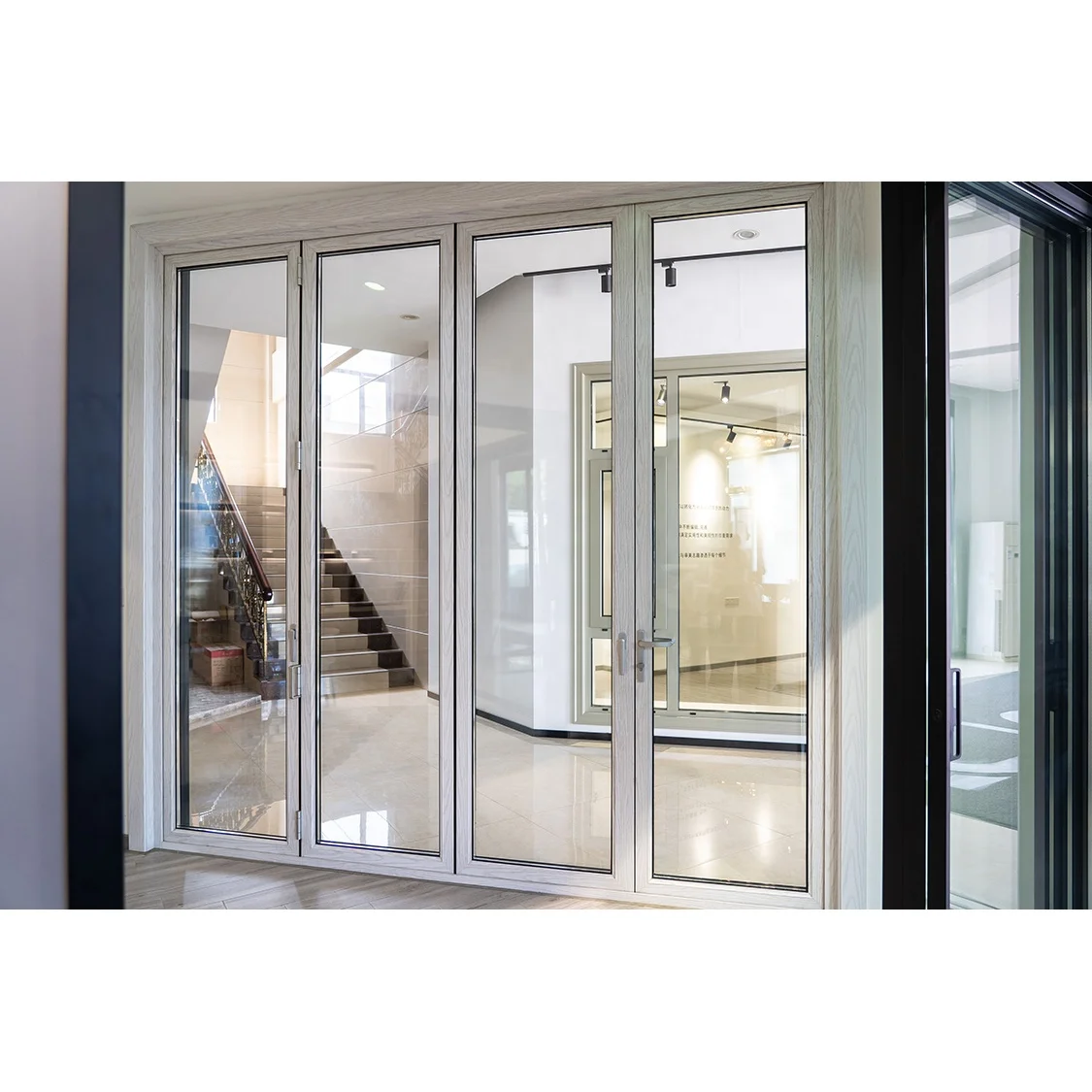 Caravan China Mechanism Frameless Louver Exterior Accessories Screen Bottom Roller Shower Seals Folding Door thermal break