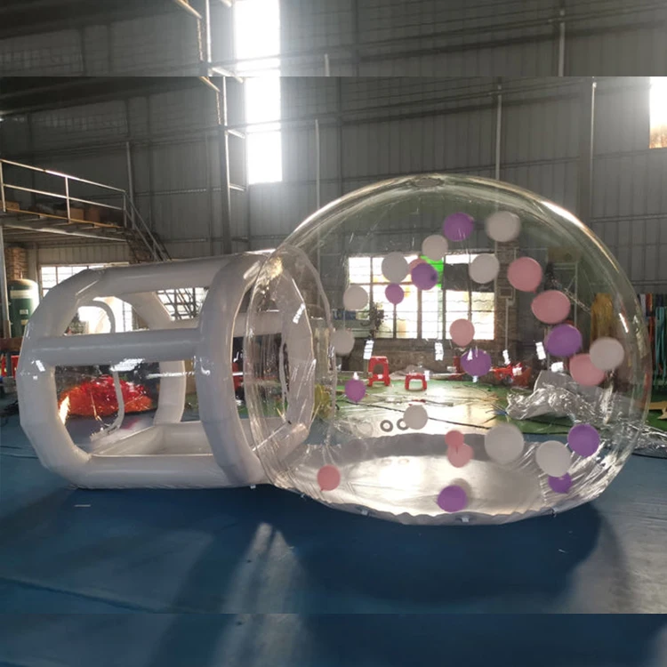 Hot Outdoor popular balloon artist advertising inflatable the balloon fun house inflatable bubble tent with Color balloon
