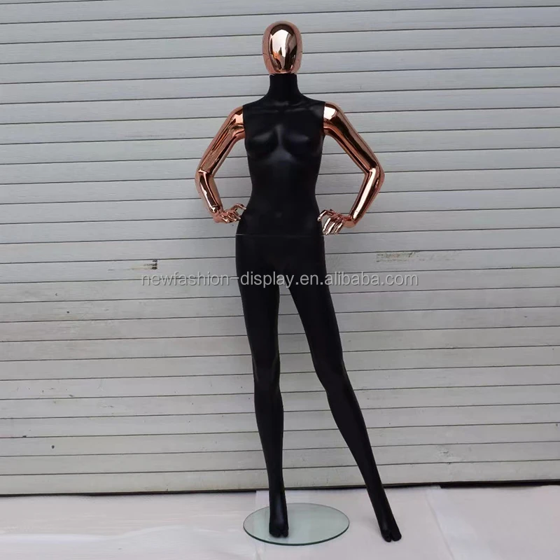 Wholesale Price Women Dress Form Whole Mannequins Display Clothing Plastic Black Chrome Rose Gold Female Mannequins Full Body