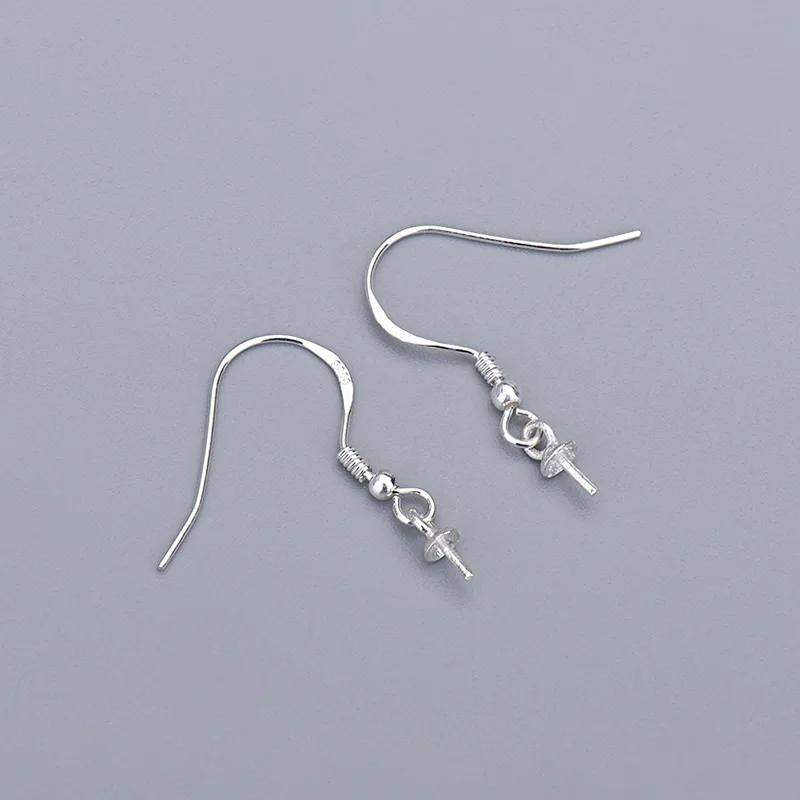 Wholesale Hook Wire Earrings Jewelry Findings DIY Sterling Silver 925 Earing Hooks For Jewellery Making Supplies