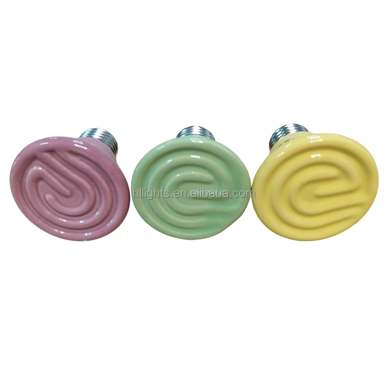 E27 ceramic animal lamps heater bulb 75W 150w chicken 250w infrared lamp for reptiles