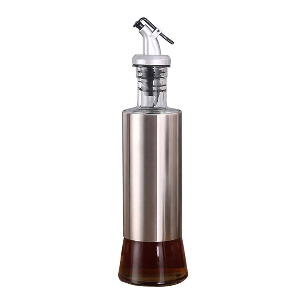 
300ml Stainless Steel Vinegar Olive Oil Spray Glass Kitchen Bottle Dispenser 