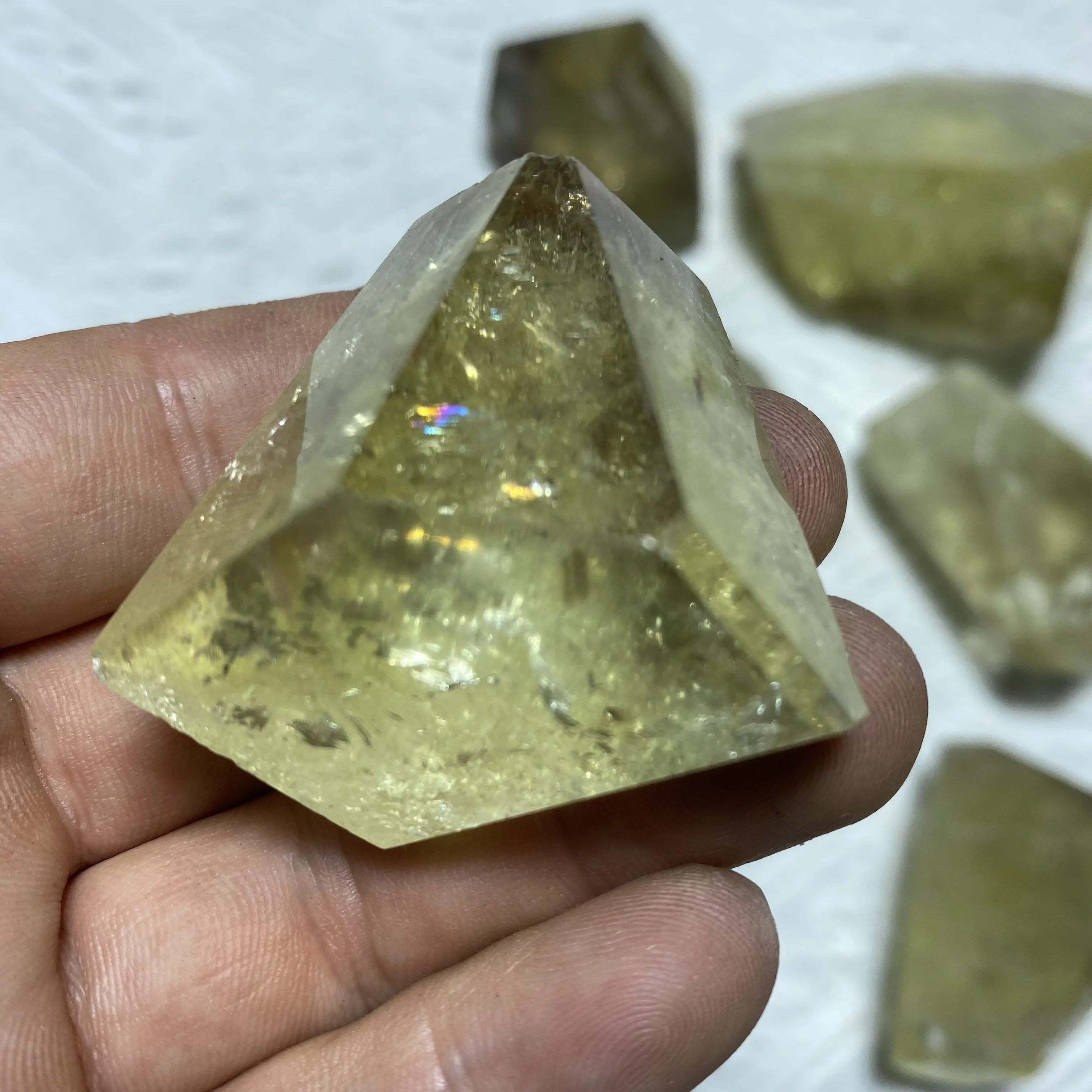 Wholesale High Quality Natural Crystal Stone Rainbow  Citrine Freeform Spiritual Quartz Crystal Freeform For Healing