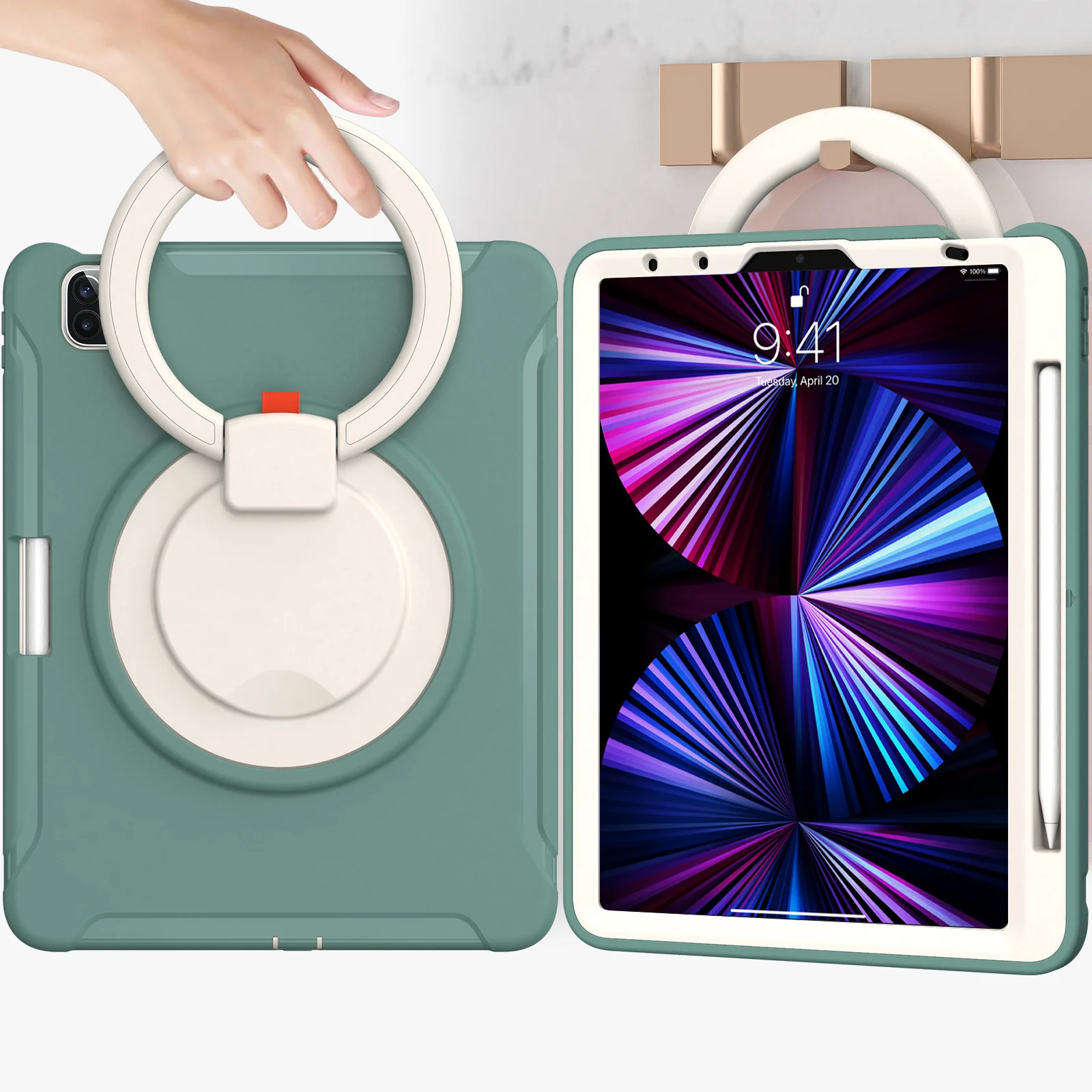 Детский планшет силиконовый защитный чехол для iPad mini4/mini 5 дюймов T500 2020 Встроенный 360 вращающийся