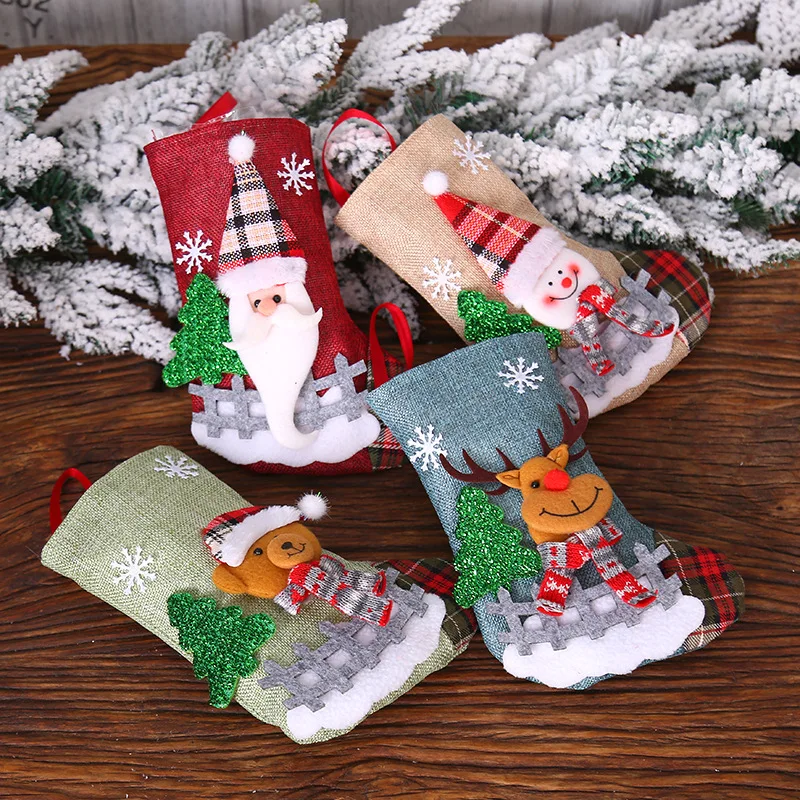 Xmas Decorations Ornaments Christmas Socks Christmas Gift Bags For Party Christmas Tree Ornaments