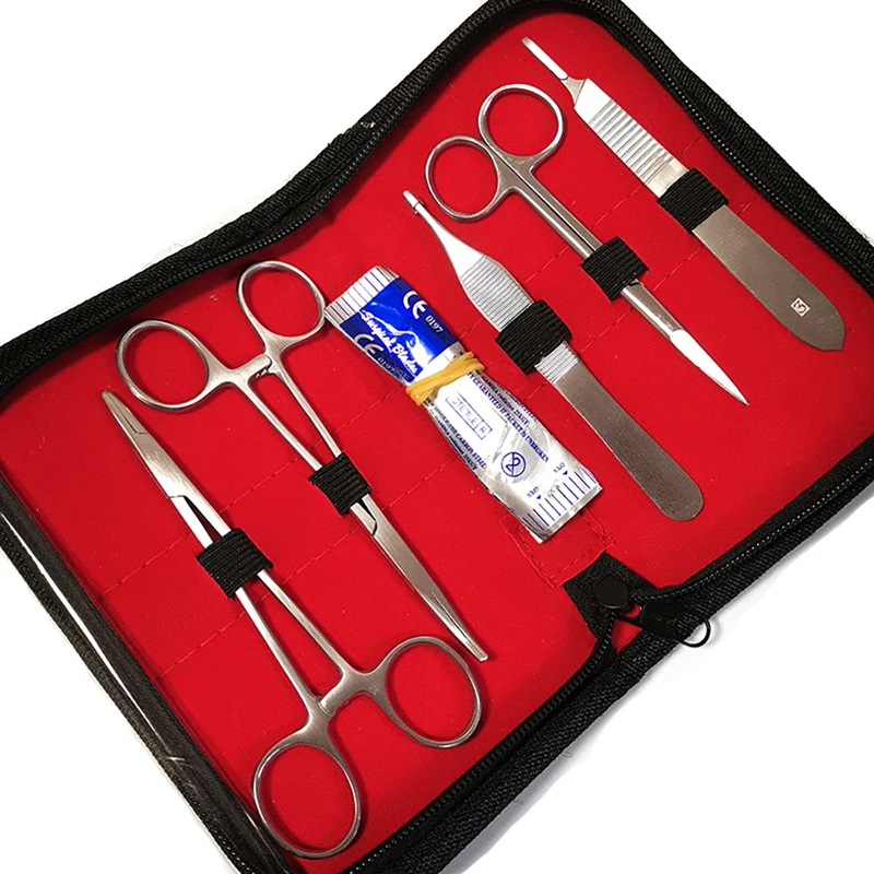 10 piece School dissection kit Stainless Steel Training Suture Kit for Medical Veterinarian, Biology and Dissection Lad Students