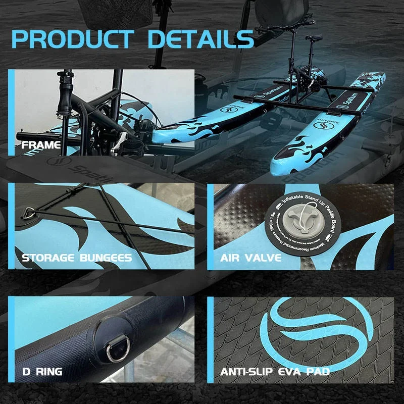 Spatium 1 Person Floating Water Bike Aqua Pedal Board Sea Sports Propeller Bikes Prices Boats For Adults