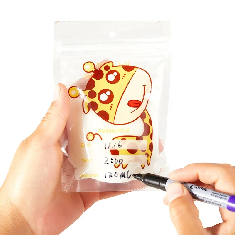 
Factory breast milk transport ice insulated cooler tote can bottle bear storing bags 200 ml storage bag 