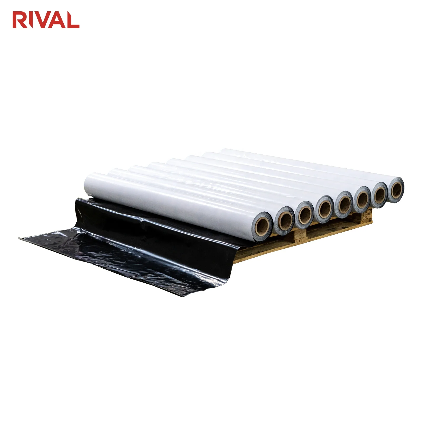 5.5mil 6mil 8mil Thick Polyethylene Panda Film Black White 10 x 100 Plastic Sheeting Roll for Greenhouse Silage Cover Film