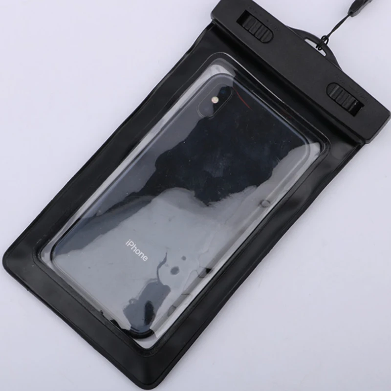 Waterproof Cellphone Case Bag for Swimming Turn Buckle PVC Mobile Phone Case Cover