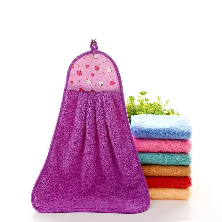 2021 Original Design 20x20 coral fleece hanging towel