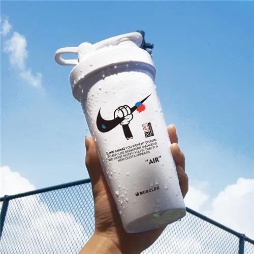 600ml Custom Logo PP Plastic Protein Shaker Bottle Fitness Sports Water Bottle with Ball Direct Fitness Essential