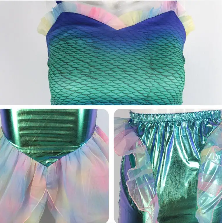 Halloween Cosplay Girls Kids mermaid Sea-Maid Costumes