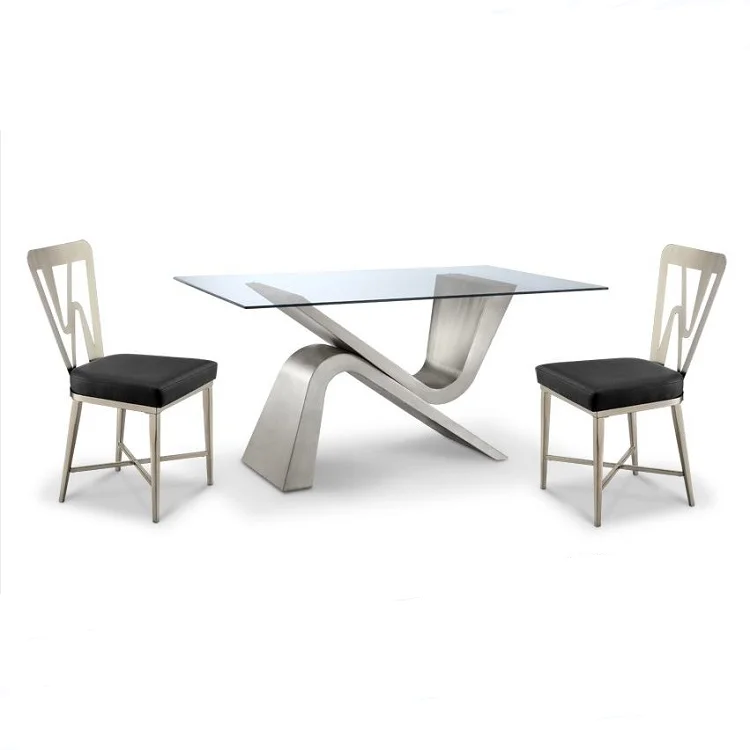 Кухня роскошный дизайн из закаленного стекла Обеденная Мебель обеденный стол набор 4 стула