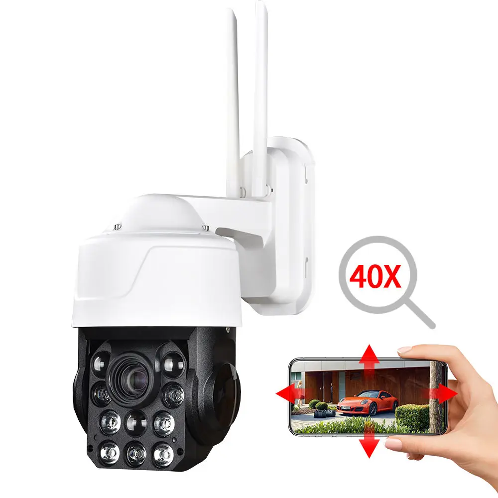 3MP Wireless PTZ 40X Optical Zoom IP PTZ CCTV Camera Night Vision Speed Dome Surveillance Security Camera Outdoor 4G