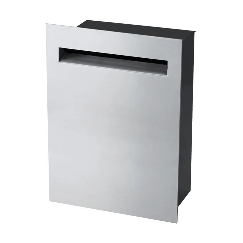 outdoor ultra modern nice stainless steel mailboxes brick wall letterbox front door post box design