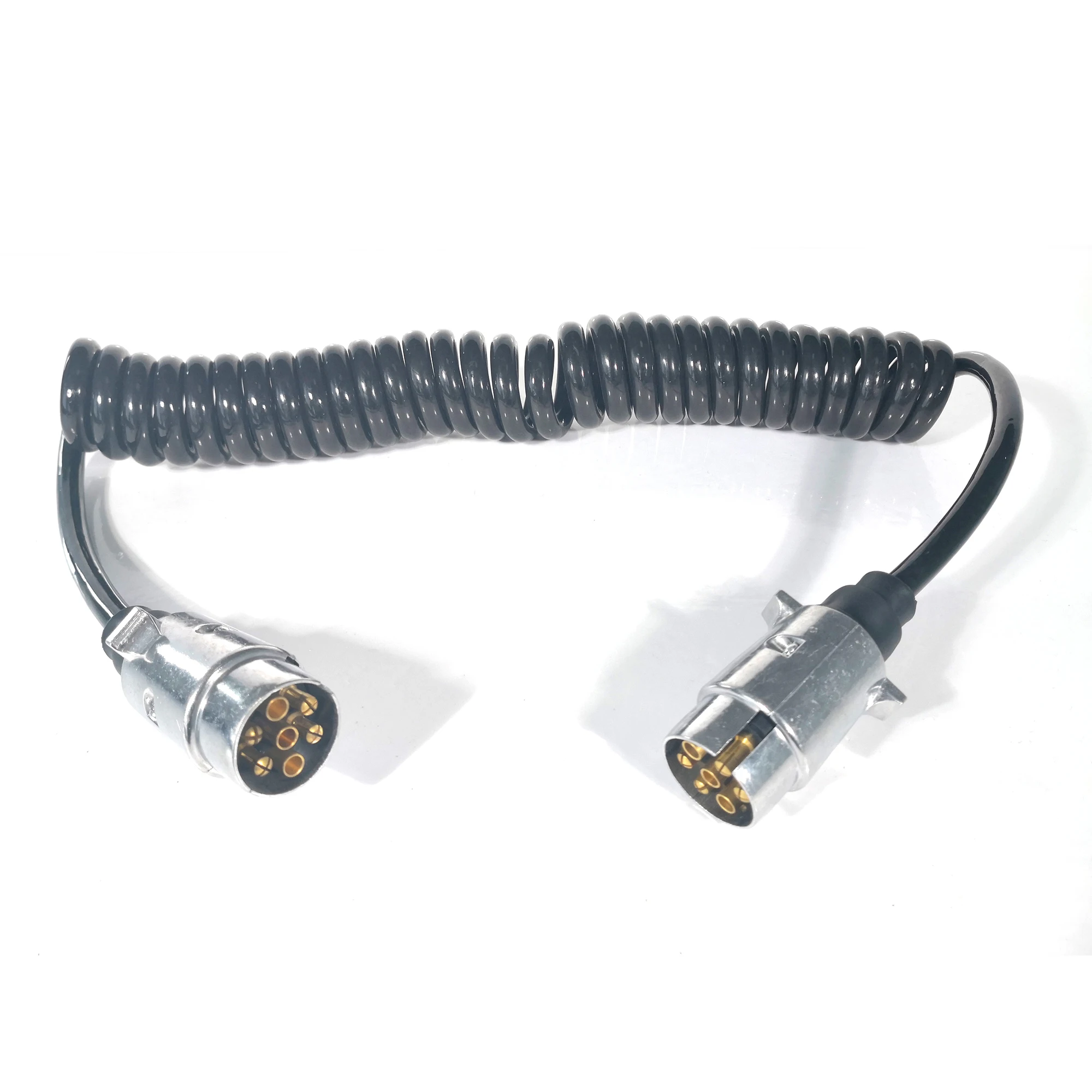 Wholesale 7 Pin Connectors Connector Spiral Coil Trailer Cable With Metal Plug