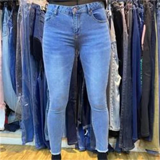 free shipping fashion mix second hand Jeans stocklots China factory wholesale lady jean women denim jeans