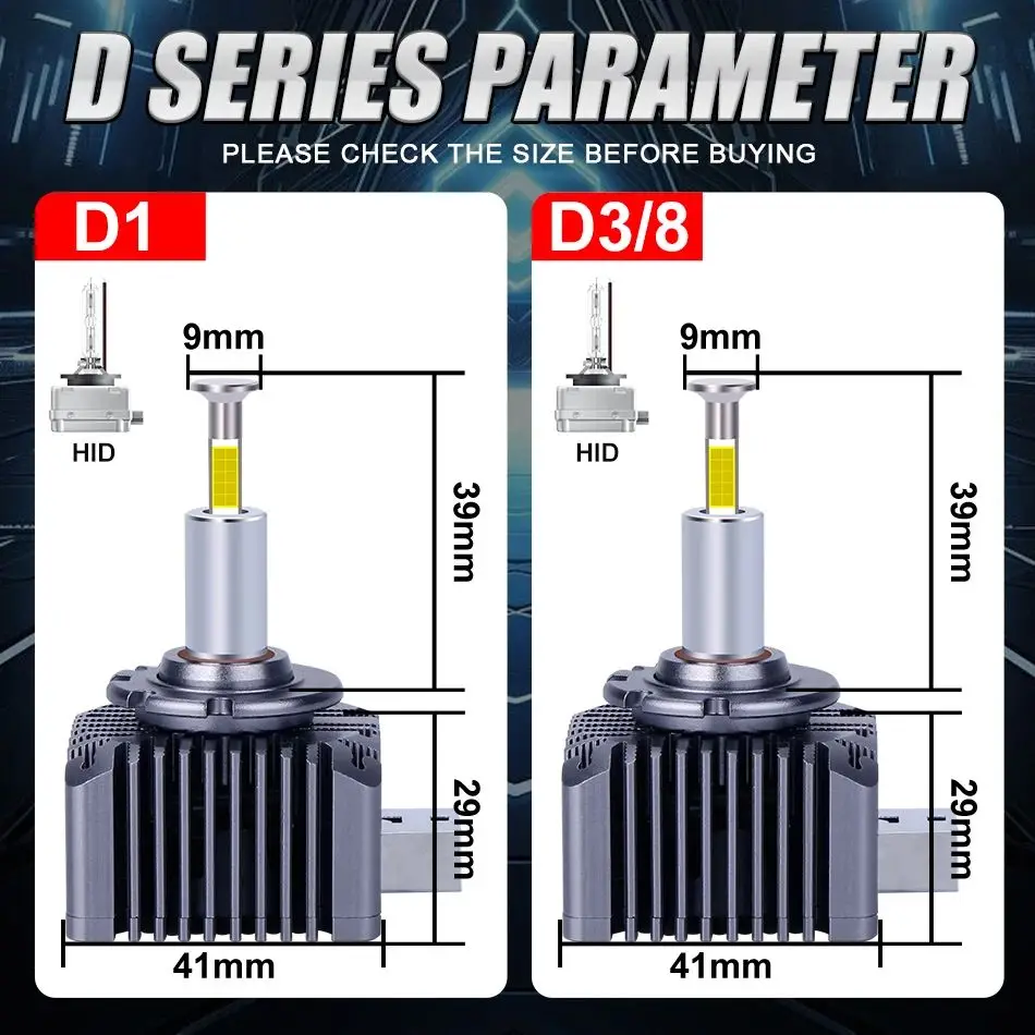 High Performance H4 Mini LED Headlight 50W 6000LM Super Bright Headlight Bulb For Benz BMW Hyundai Honda Nissan