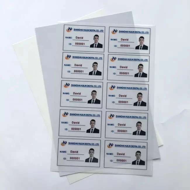 inkjet printable plastic id card material White A4 pvc card sheet