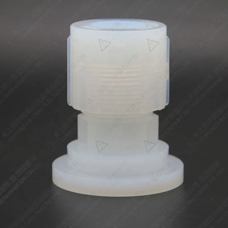 PFA Union Flange Adaptor, PFA/PVDF flare tube fittings for high-purity semiconductor industry
