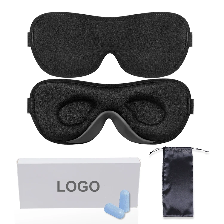 2023 luxury custom adjustable 2cm deep eye socket 3D contour Sleep soft eye masks