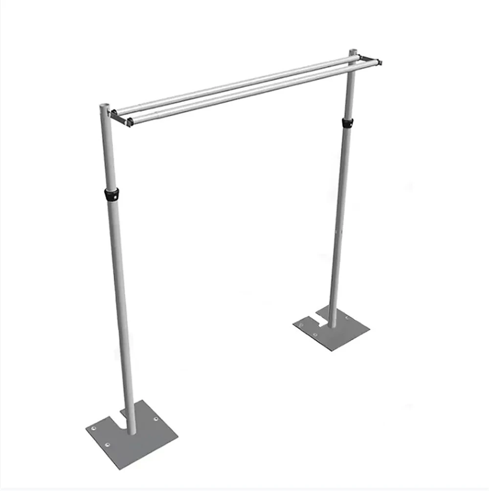 10ft*10ft Wedding Decor Aluminium Backdrop Stand Double Drapes Crossbar Background Stand for Flower Wall Shimmer Wall